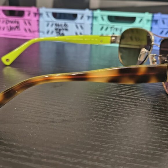 Coach Green Pilot Sunglasses Gold Tortoise 9005/13 58 13 135 3N - Picture 5 of 9